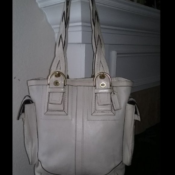 RARE ~ Coach Mia X-Large Tote, Ivory - Picture 1 of 6